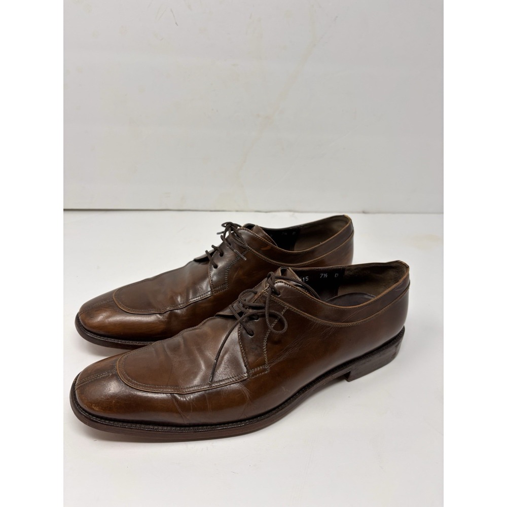 Salvatore Ferragamo Men's Oxford Lace-Up Dress Shoes, Brown, Size 7.5D